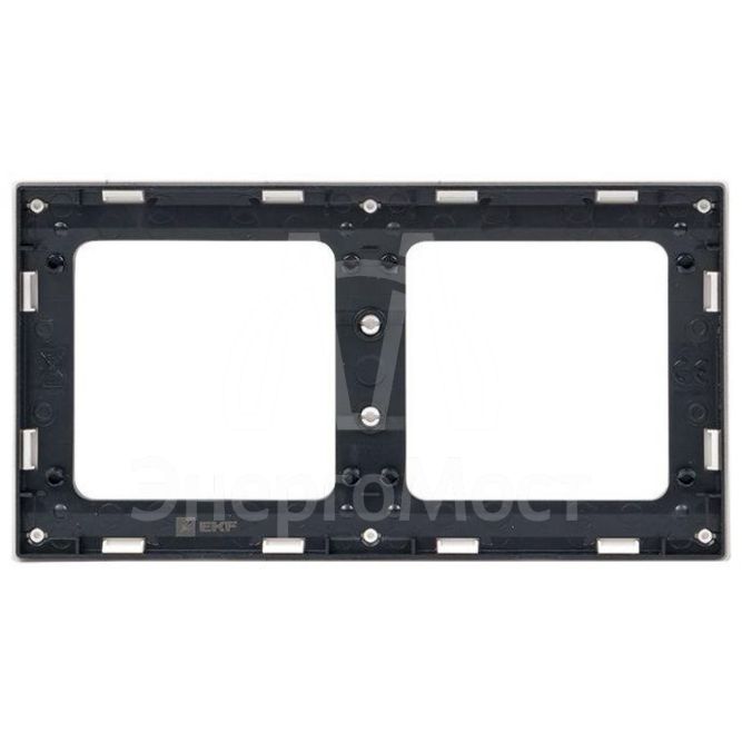 Рамка 2-м Стокгольм бел. с линией цвета черн. PROxima EKF EXM-G-305-10