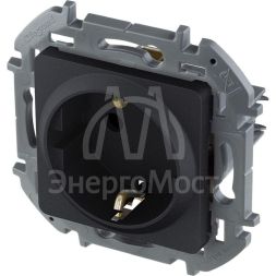 Розетка 1-м СП Inspiria 16А IP20 250В 2P+E немецк. стандарт антрацит Leg 673723