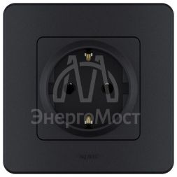 Розетка 1-м СП Inspiria 16А IP20 250В 2P+E немецк. стандарт антрацит Leg 673723