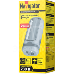 Фонарь Navigator 14 028 NPT-CP19-ACCU 1LED 3Вт+10LED 2Вт; аккум. 4.5В; 800мА.ч пласт. Navigator 14028