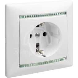Механизм розетки 1-м СП Valena с заземл. бел. Leg 774420