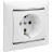 Механизм розетки 1-м СП Valena с заземл. бел. Leg 774420