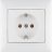 Механизм розетки 1-м СП Valena с заземл. бел. Leg 774420