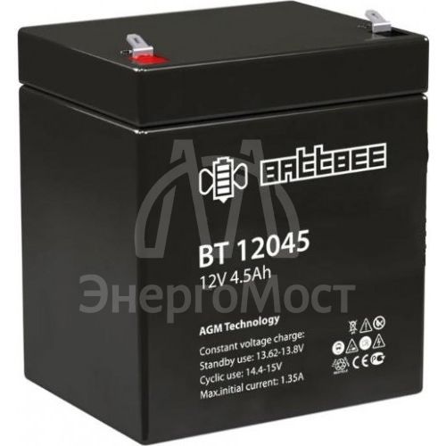 Аккумулятор ОПС 12В 4.5А.ч Battbee Delta BT 12045
