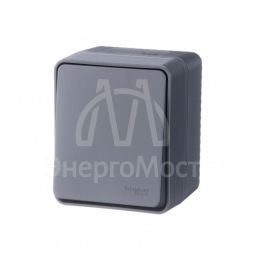 Переключатель 1-кл. ОП AtlasDesign Profi54 10 АХ антрацит SchE ATN544061