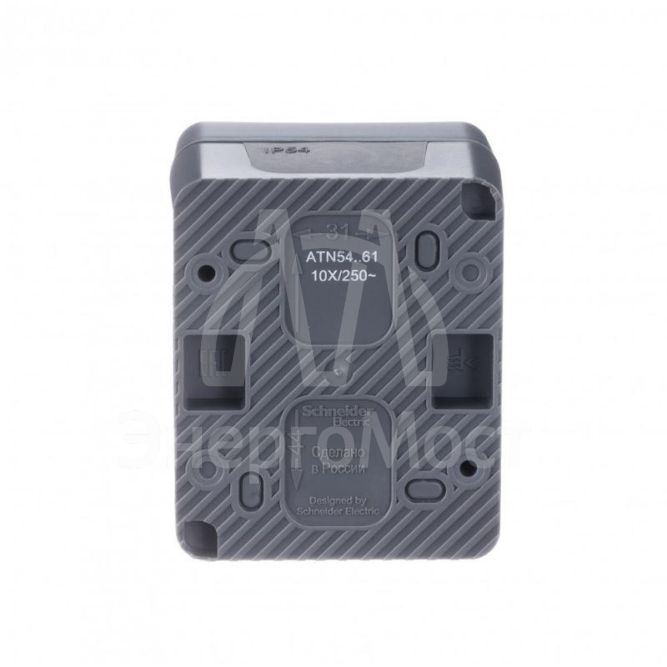 Переключатель 1-кл. ОП AtlasDesign Profi54 10 АХ антрацит SchE ATN544061