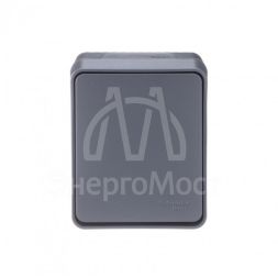 Переключатель 1-кл. ОП AtlasDesign Profi54 10 АХ антрацит SchE ATN544061