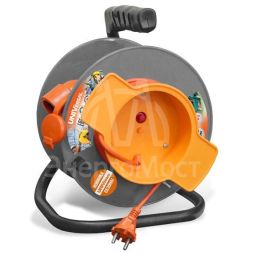 Удлинитель на катушке 1х30м без заземл. 10А IP44 У10-028 термо ПВС 2х0.75 вын. роз. UNIVersal 9633262