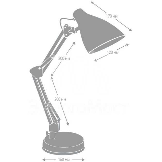 Светильник настольный KD-331 C16 230В 40Вт E27 мятн. Camelion 14165