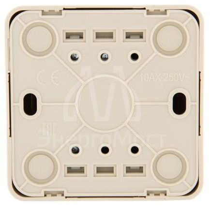 Выключатель проходной 1-кл. 1п ОП Viola 10А IP20 крем. LEZARD 751-0300-105