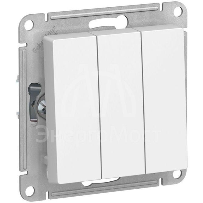 Механизм выключателя 3-кл. СП AtlasDesign 10А IP20 (сх. 1+1+1) 10AX бел. SchE ATN000131