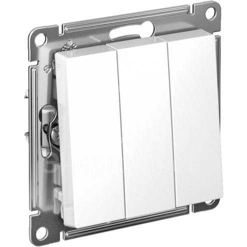 Механизм выключателя 3-кл. СП AtlasDesign 10А IP20 (сх. 1+1+1) 10AX бел. SchE ATN000131