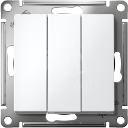 Механизм выключателя 3-кл. СП AtlasDesign 10А IP20 (сх. 1+1+1) 10AX бел. SchE ATN000131