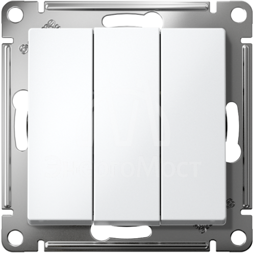 Механизм выключателя 3-кл. СП AtlasDesign 10А IP20 (сх. 1+1+1) 10AX бел. SchE ATN000131