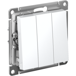 Механизм выключателя 3-кл. СП AtlasDesign 10А IP20 (сх. 1+1+1) 10AX бел. SchE ATN000131