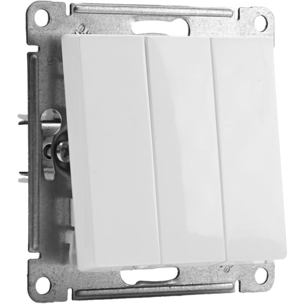 Механизм выключателя 3-кл. СП AtlasDesign 10А IP20 (сх. 1+1+1) 10AX бел. SchE ATN000131