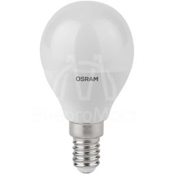 Лампа светодиодная LED Antibacterial P 7.5Вт (замена 75Вт) матовая 2700К тепл. бел. E14 806лм угол пучка 200град. 220-240В бактерицид. покр. OSRAM 4058075561298