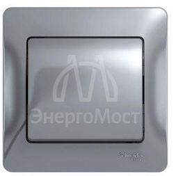 Выключатель 1-кл. СП Glossa 10А IP20 (сх. 1) 10AX в сборе алюм. SchE GSL000312