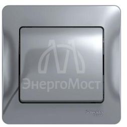 Выключатель 1-кл. СП Glossa 10А IP20 (сх. 1) 10AX в сборе алюм. SchE GSL000312
