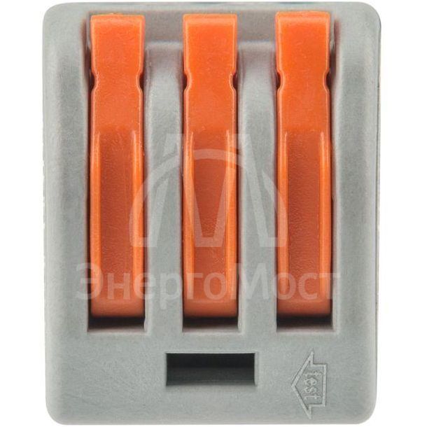 Клемма универсальная многоразовая 3-проводная 0.08-2.5(4)кв.мм (уп.50шт) Rexant 07-5253-4