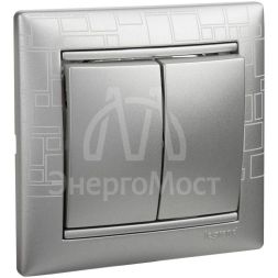 Механизм выключателя 2-кл. СП Valena 10А IP31 250В алюм. Leg 770105