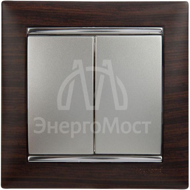 Механизм выключателя 2-кл. СП Valena 10А IP31 250В алюм. Leg 770105