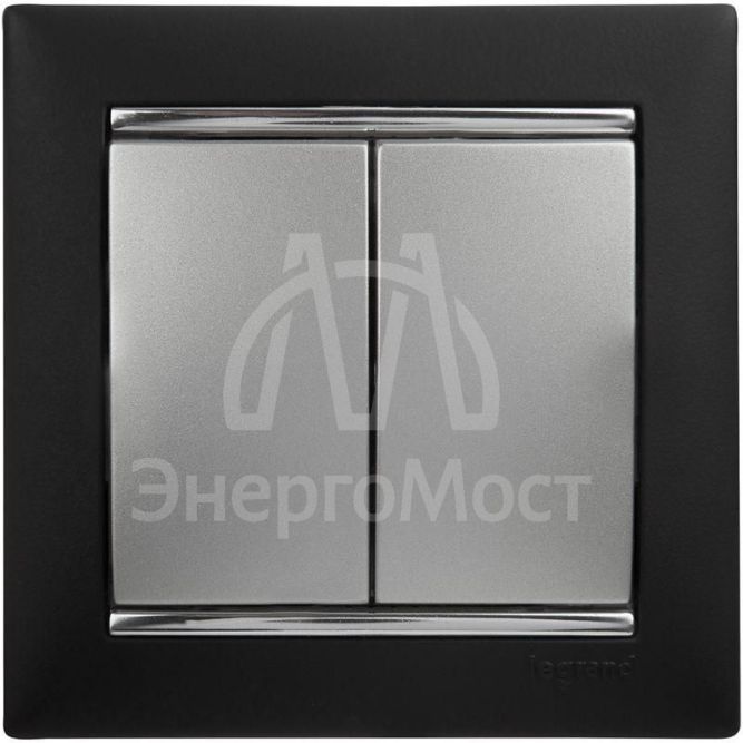 Механизм выключателя 2-кл. СП Valena 10А IP31 250В алюм. Leg 770105