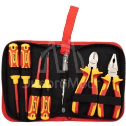 Набор диэлектрического инструмента RI-01 7 предметов до 1000В тканевый пенал Rexant 12-4691-3