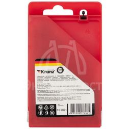 Набор сверл по металлу (HSS) диаметр 1.5-6.5мм (13 шт.) Kranz KR-91-0631