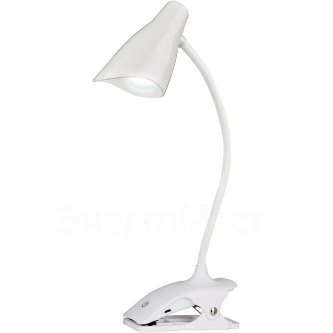 Светильник настольный TLD-560 White/LED/280Lm/5000K/Dimmer &amp;quot;прищепка&amp;quot; сенсор. выкл. 3Вт бел. Uniel UL-00004143