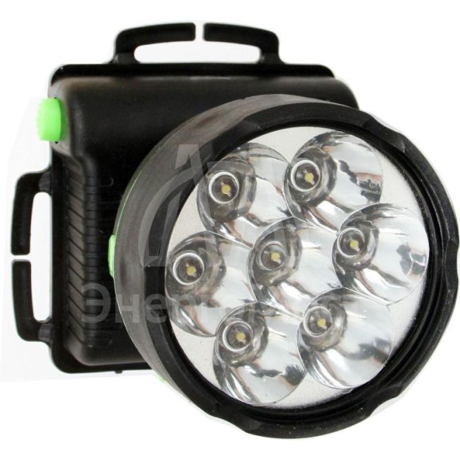 Фонарь налобный 909LED7 (7LED 1 режим; 3хR6 черн.) Ultraflash 11782
