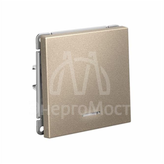 Выключатель 1-кл. ArtGallery (сх. 1а) 10AX с подсветкой механизм шампань SE GAL000513