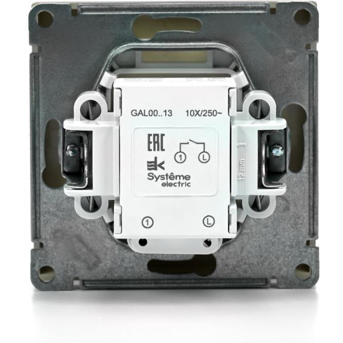 Выключатель 1-кл. ArtGallery (сх. 1а) 10AX с подсветкой механизм шампань SE GAL000513