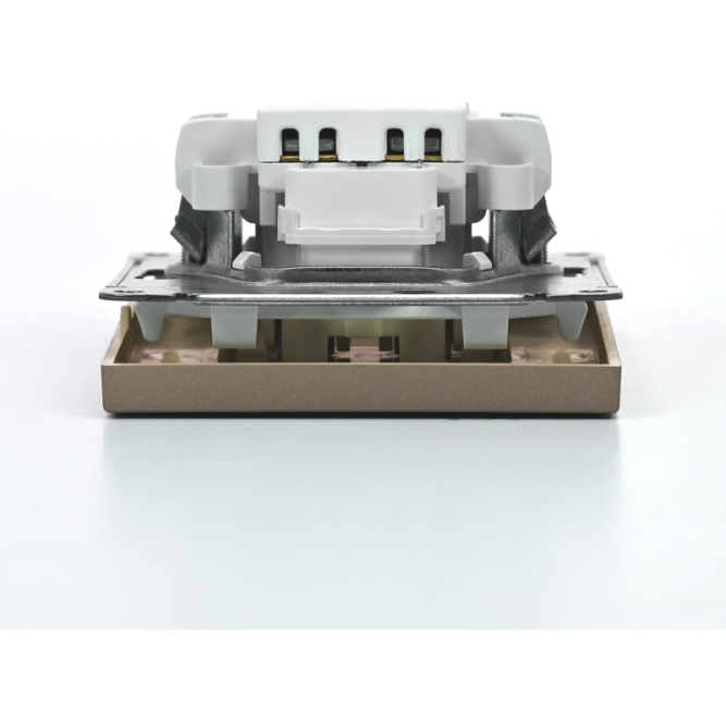 Выключатель 1-кл. ArtGallery (сх. 1а) 10AX с подсветкой механизм шампань SE GAL000513