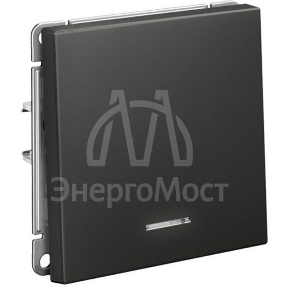 Выключатель 1-кл. ArtGallery (сх. 1а) 10AX с подсветкой механизм базальт SE GAL001413