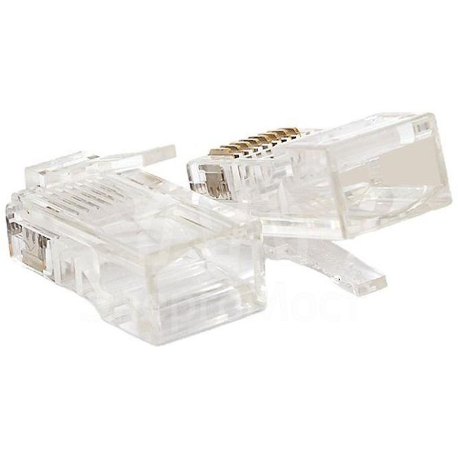 Коннектор RJ-45 TERACOM неэкранированный 8P8C Cat.5E универсальный (уп.10шт) EKF TRC-PLUG-5EUTP-10
