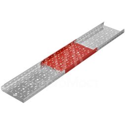 Лоток листовой перфорированный 300х50 L3000 сталь 0.7мм "БЫСТРЫЙ МОНТАЖ ПЛЮС" LPplus50х300х0.7х3000 оцинк. КМ PL0219