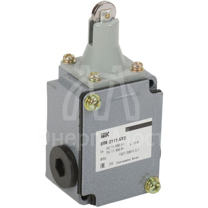 Выключатель концевой ВПК-2111-БУ2 толкатель с роликом IP65 IEK KV-1-2111-1