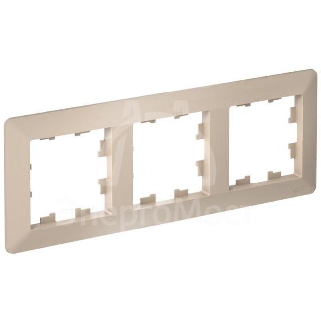 Рамка 3-м AtlasDesign Air песочн./дым. бел. SE ATN221203