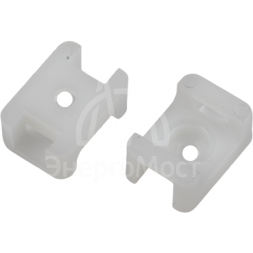 Площадка под хомуты 22х16мм с монтажным отверст. М4 NO-225-305 бел. (уп.50шт) Эра Б0066716