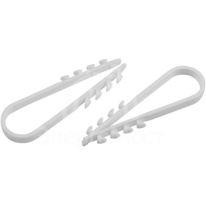 Дюбель-хомут 11-18мм для круглого кабеля NO-224-223 бел. (уп.100шт) Эра Б0066304