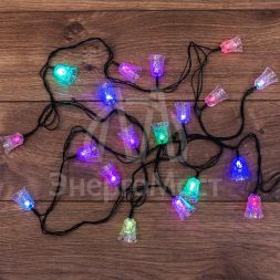 Гирлянда светодиодная &amp;quot;Колокольчики&amp;quot; 20LED RGB 2.8м с контроллером Neon-Night 303-062