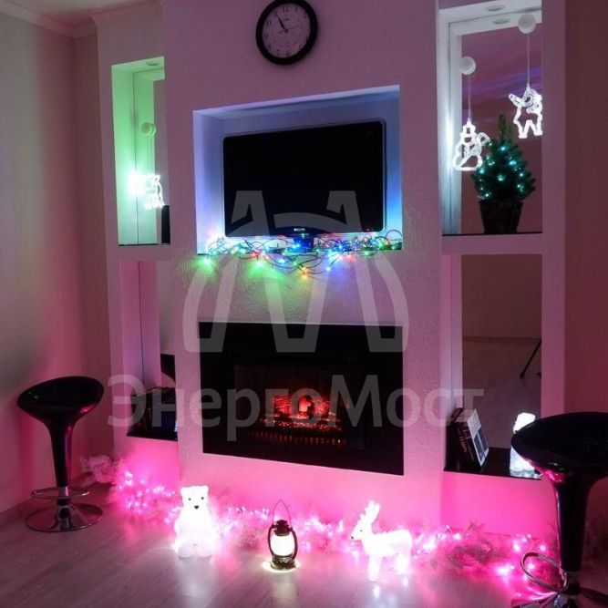 Гирлянда светодиодная &amp;quot;Колокольчики&amp;quot; 20LED RGB 2.8м с контроллером Neon-Night 303-062