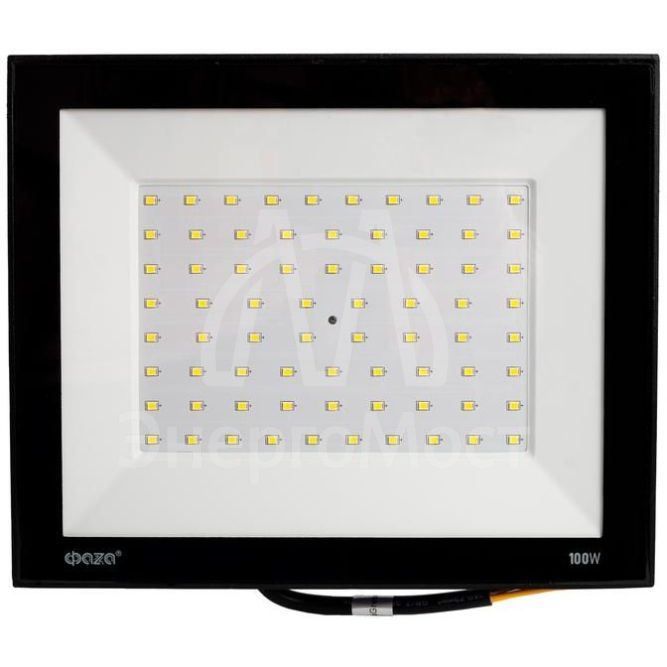 Прожектор светодиодный СДО-20 100Вт 6500К IP65 230В BL прозр. закаленное стекло ФАZА 5047341