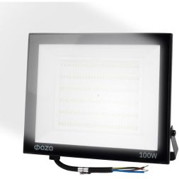 Прожектор светодиодный СДО-20 100Вт 6500К IP65 230В BL прозр. закаленное стекло ФАZА 5047341