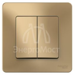 Переключатель проходной 2-кл. СП Blanca 10А IP20 (сх. 6+6) 250В титан SchE BLNVS106604