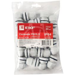 Сальник PG13.5 IP54 d отв. 20мм/d провод. 6-12мм PROxima EKF plc-pg-13.5-r