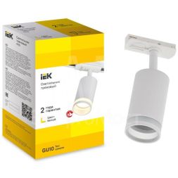 Светильник 4116 декоративный трековый поворотный GU10 бел. IEK LT-USB0-4116-GU10-1-K01