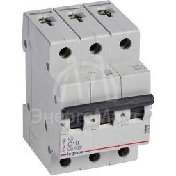 Выключатель автоматический модульный 3п C 10А 4.5кА RX3 Leg 419706
