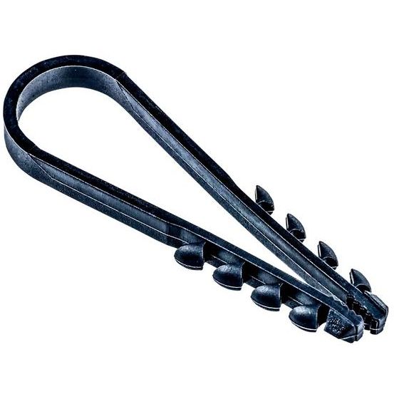 Дюбель-хомут PCD-R 11-18-55-100BL для круглого кабеля PA6.6 черн. (уп.100шт) JazzWay 5054868
